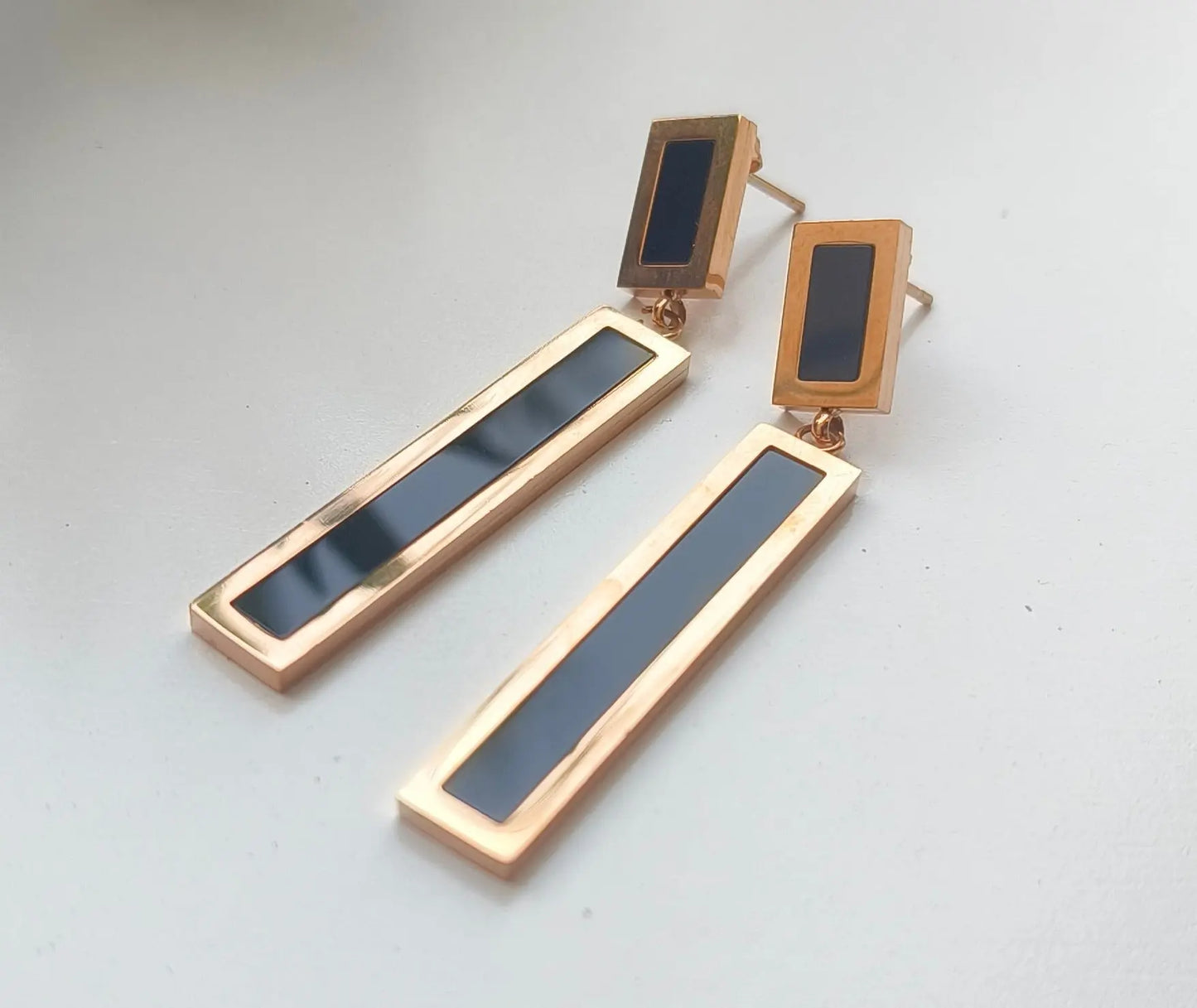 Albina Hoop Rose Gold Anti Tarnish Earrings - Image #2