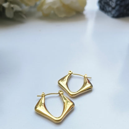 Melody Golden SS#10 Hoops Earrings