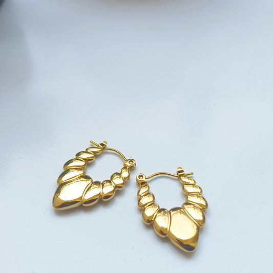 Melody Golden SS#04 Hoops Earrings - Duaira