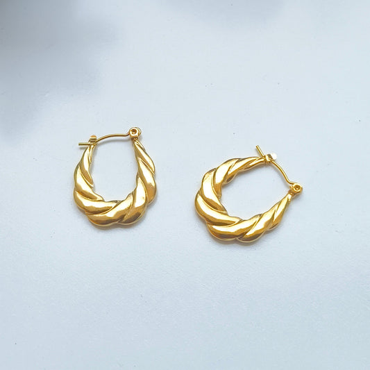 Melody Golden SS#02 Hoops Earrings - Duaira