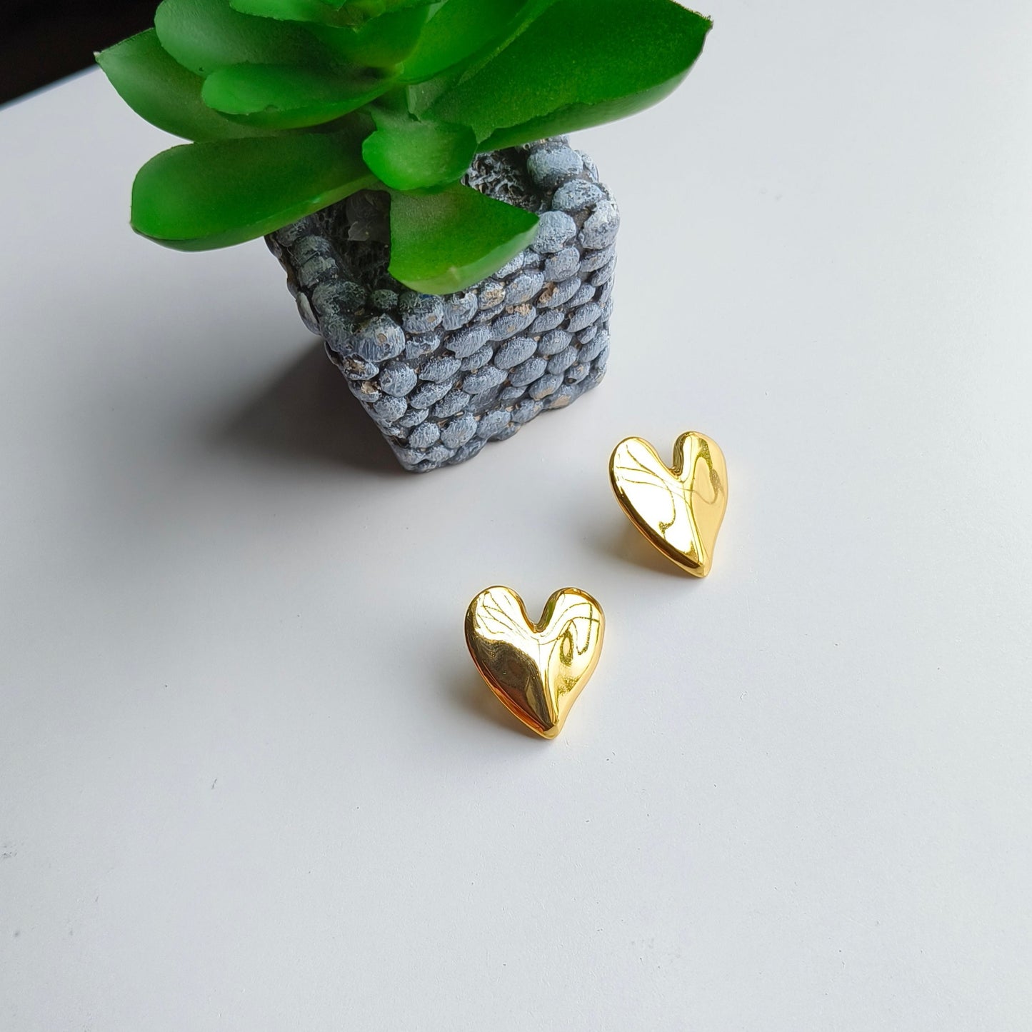 Golden Heart Earrings