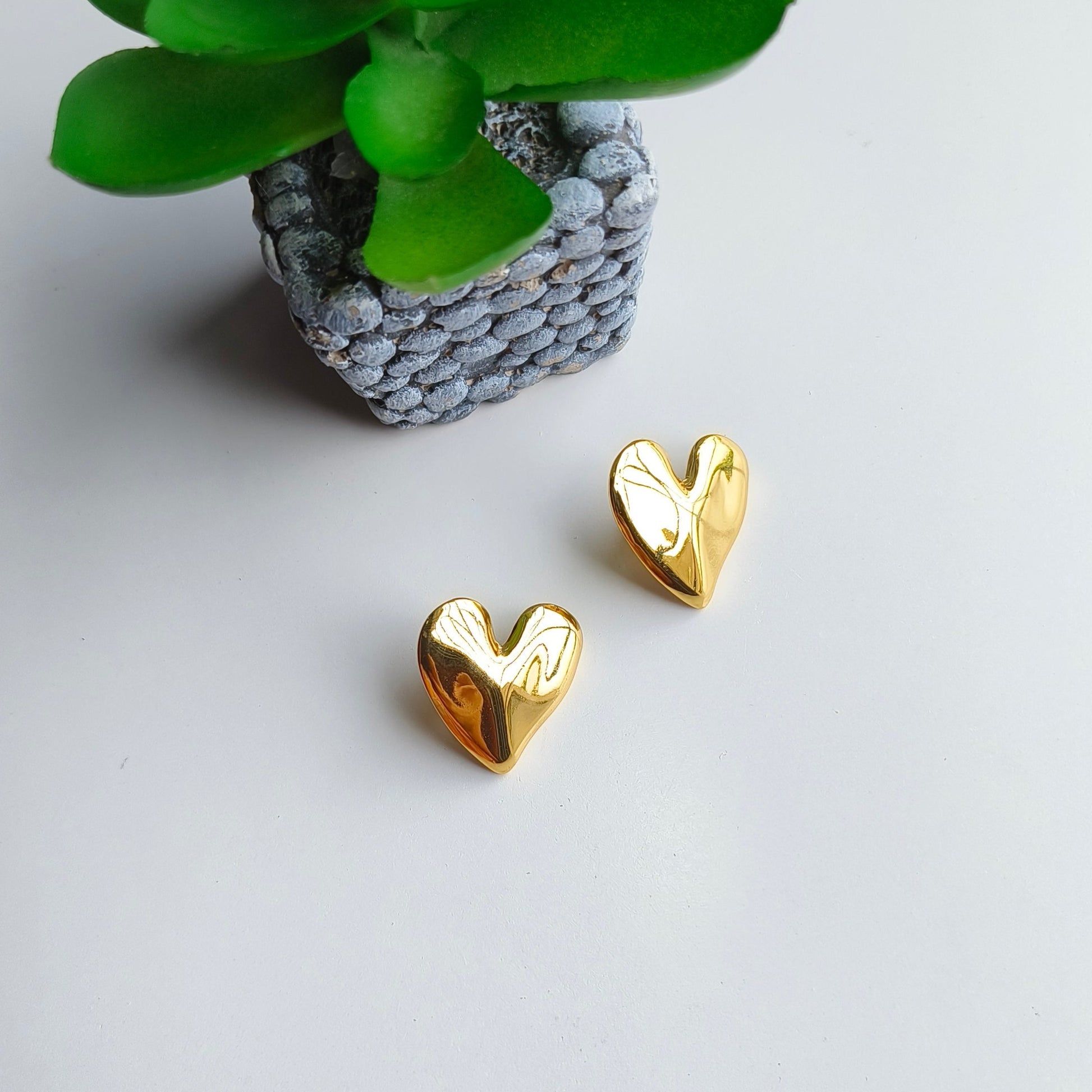 Golden Heart Earrings