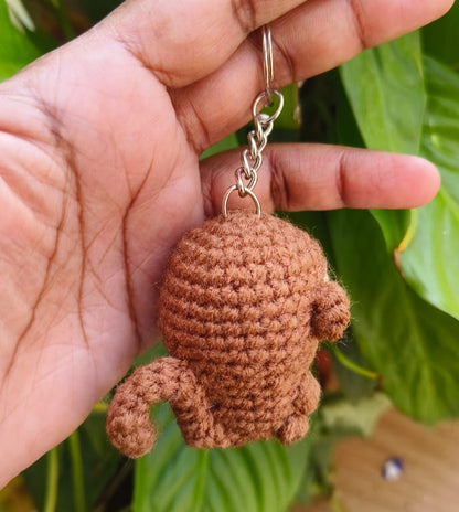 Mini Monkey Crochet Amigurumi Keychain