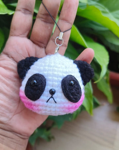 Panda Crochet Amigurumi Keychain