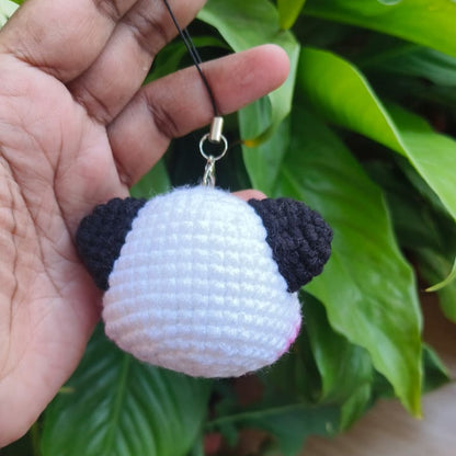 Panda Crochet Amigurumi Keychain