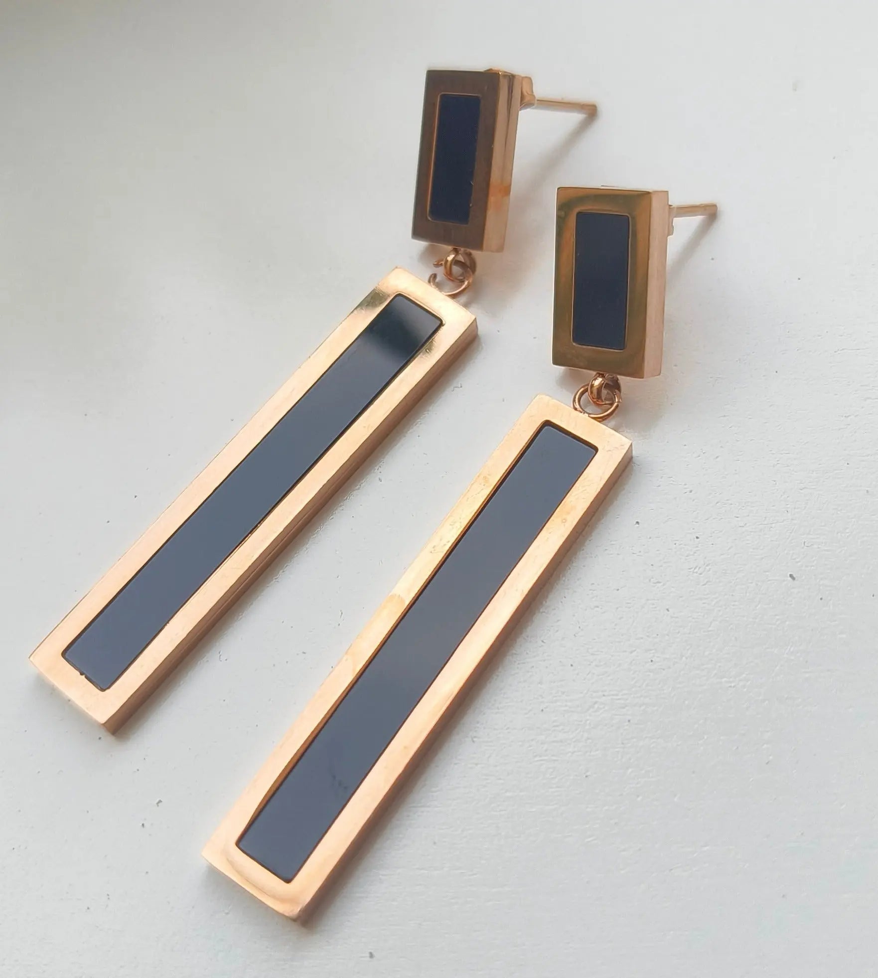 Albina Hoop Rose Gold Anti Tarnish Earrings - Image #3